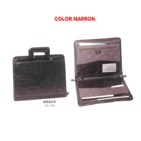 MALETIN MATTIES PORTADOCUMENTOS ASA POLIPIEL MARRON 37CM 3310 ^
