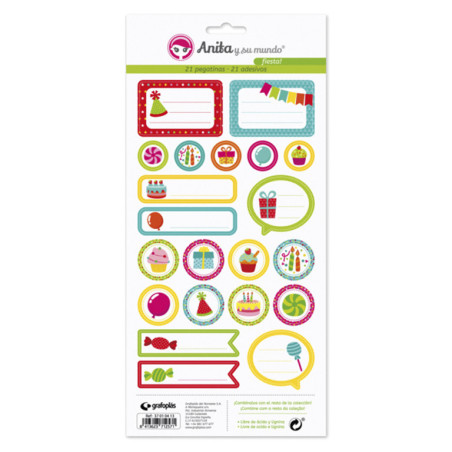 CARTULINA GRAFOPLAS ANITA PACK 5 LAMINAS PEGAT.COLECCIÓN FIESTA! 37010513