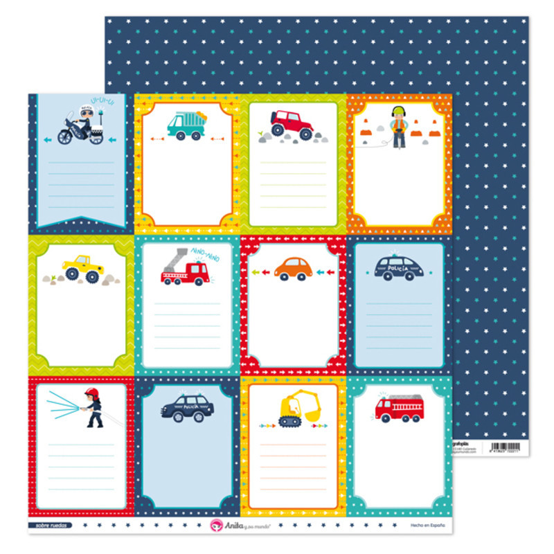 CARTULINA GRAFOPLAS ANITA PACK5 PAPEL SCRAP   TARJETAS S/RUEDAS 37011521