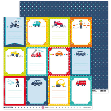 CARTULINA GRAFOPLAS ANITA PACK5 PAPEL SCRAP   TARJETAS S/RUEDAS 37011521