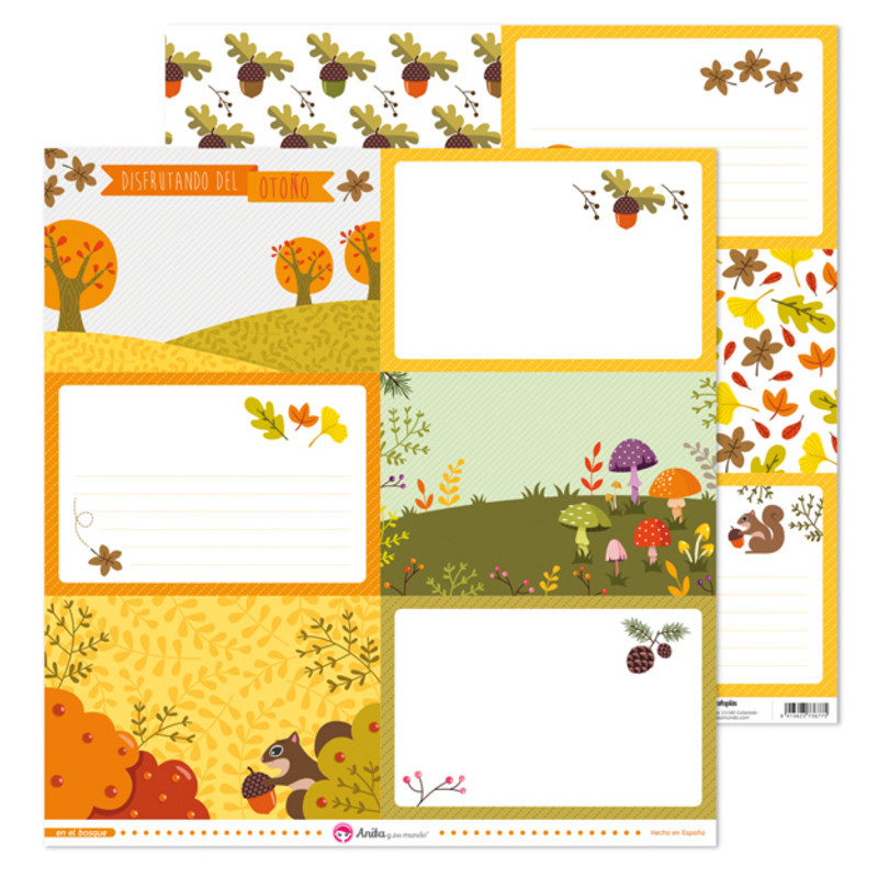CARTULINA GRAFOPLAS ANITA PACK5 PAPEL TARJETAS GRANDES EN EL BOSQU 37011728