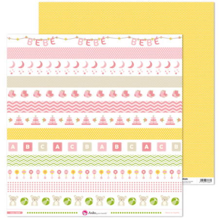 CARTULINA GRAFOPLAS ANITA PACK5 LAMINAS TIRAS ROSA BB 37011932