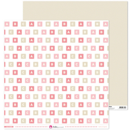 CARTULINA GRAFOPLAS ANITA PACK5 PAPEL SCRAP 12X12CUBOS ROSA BB 37018610