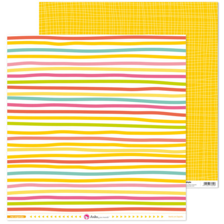 CARTULINA GRAFOPLAS ANITA PACK5 PAPEL SCRAP 12X12RAYAS ME ORGANIZO 37018625