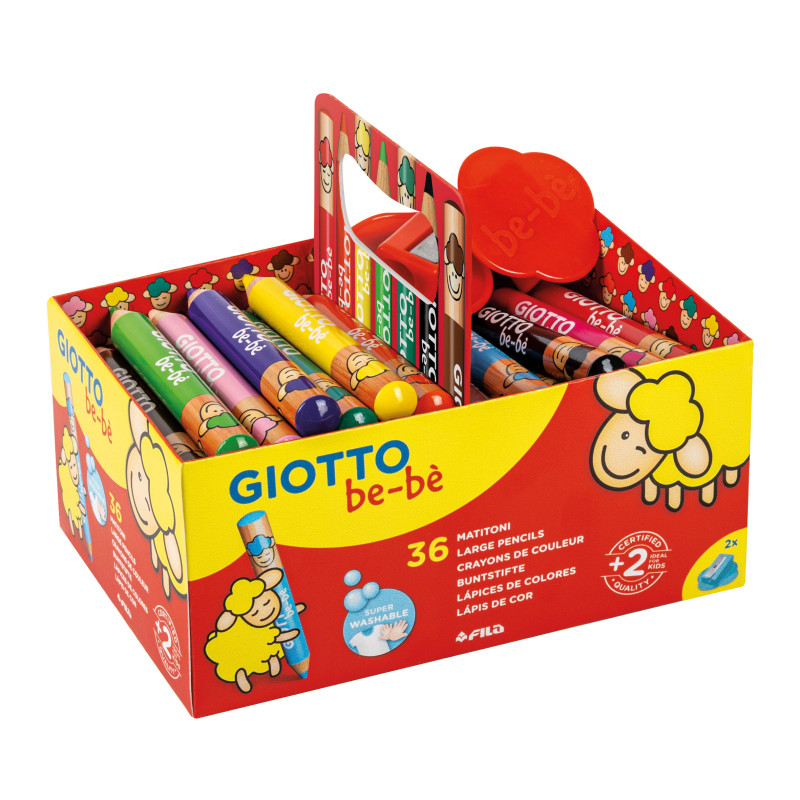 GIOTTO BE-BÈ SÚPER LÁPICES. SCHOOLPACK 36u. + 3 SACAP.