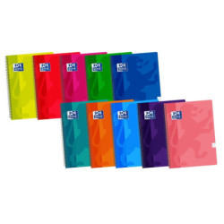 CUADERNO FOLIO 80HJ 90G CUADRO 4MM T/PLASTICO TURQUESA OXFORD SCHOOL