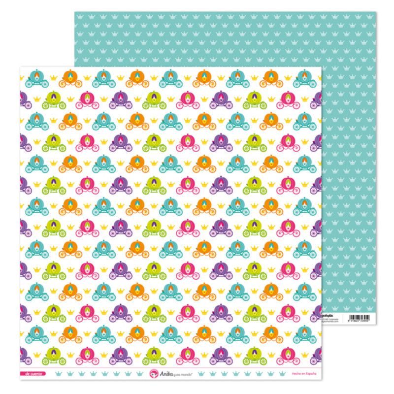 CARTULINA GRAFOPLAS ANITA PACK5 PAPEL SCRAP 12X12CARROZA DE CUENTO 37019710