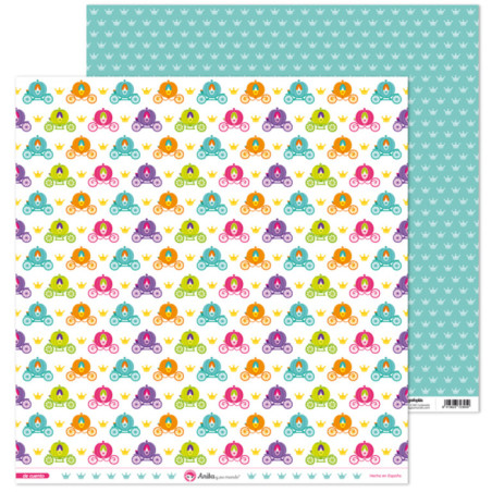 CARTULINA GRAFOPLAS ANITA PACK5 PAPEL SCRAP 12X12CARROZA DE CUENTO 37019710
