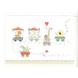 TARJETA FELICITACION ARGU TURNOWSKY GRABADO ORO CARRITOS 38479 ^