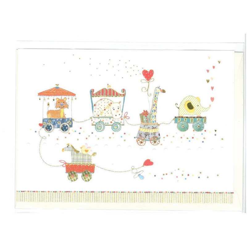 TARJETA FELICITACION ARGU TURNOWSKY GRABADO ORO CARRITOS 38479 ^