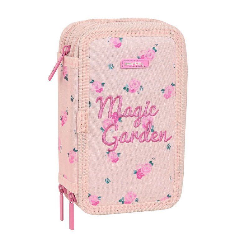 ESTUCHE CREMA. TRIPLE 36 PCS SAFTA "MAGIC GARDEN" 442128857 19,5*12,5 SAFTA22