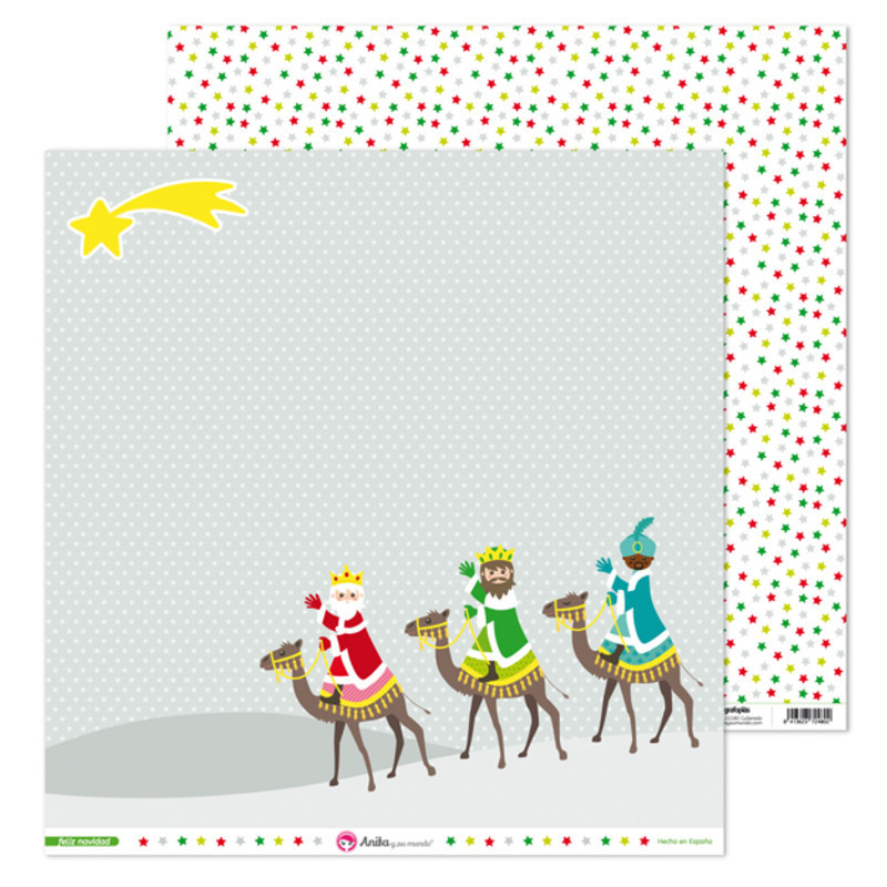 CARTULINA GRAFOPLAS ANITA PACK5 PAPEL SCRAP 12X12LO REYES NAVIDAD 37019763