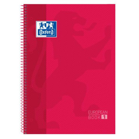 CUADERNO MICROPERFORADO A4+ 80H 90G CUADRO 5MM T/DURA ROJO OXFORD SCH