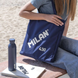 BOLSO SHOPPER C/CREMALLERA MILAN SINCE 1918 AZUL 62102SNCB