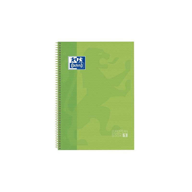 CUADERNO MICROPERFORADO A4+ 80H 90G CUADRO 5MM T/DURA VERDE OXFORD SCH