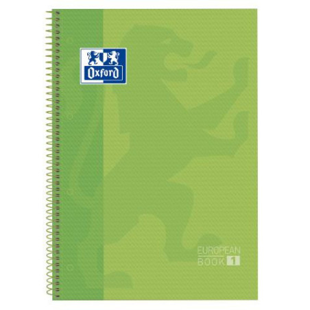 CUADERNO MICROPERFORADO A4+ 80H 90G CUADRO 5MM T/DURA VERDE OXFORD SCH