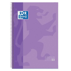 CUADERNO MICROPERFORADO A4+ 80H 90G CUADRO 5MM T/DURA LILA OXFORD SCH