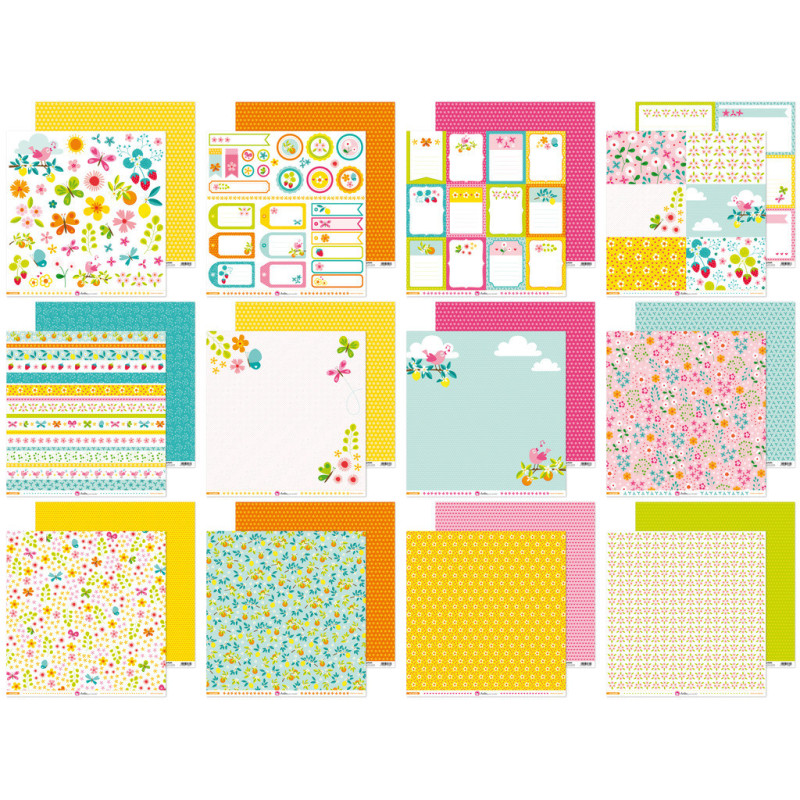 CARTULINA GRAFOPLAS ANITA SCRAP 180G DOBLE CARA MI JARDIN PACK 13H SURTIDAS 37019818