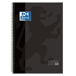 CUADERNO MICROPERFORADO A4+ 80H 90G CUADRO 5MM T/DURA NEGRO OXFORD SCH