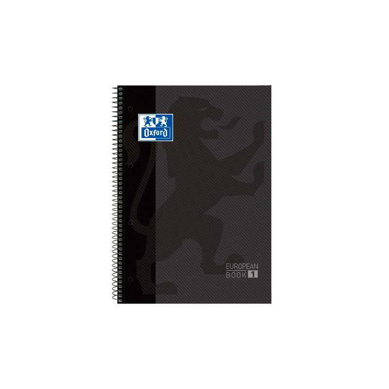 CUADERNO MICROPERFORADO A4+ 80H 90G CUADRO 5MM T/DURA NEGRO OXFORD SCH