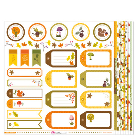 CARTULINA GRAFOPLAS ANITA PACK13 PAPELES SCRAP EN EL BOSQUE 17 37019828
