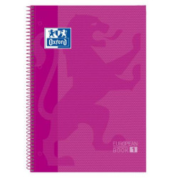 CUADERNO MICROPERFORADO A4+ 80H 90G CUADRO 5MM T/DURA FUCSIA OXFORD SCH
