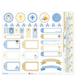 CARTULINA GRAFOPLAS ANITA PACK13 PAPELES SCRAP 1ª COMUNION NIÑO 2018 37019842