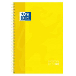 CUADERNO MICROPERFORADO A4+ 80H 90G CUADRO 5MM T/DURA AMARILLO OXFORD SCH
