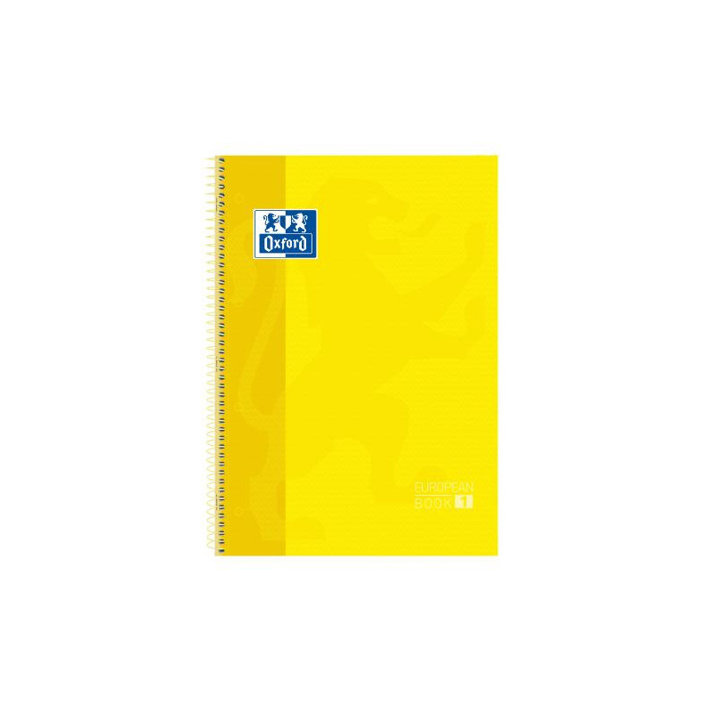 CUADERNO MICROPERFORADO A4+ 80H 90G CUADRO 5MM T/DURA AMARILLO OXFORD SCH