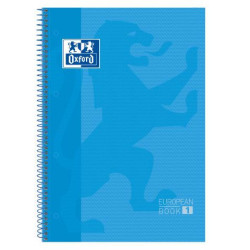 CUADERNO MICROPERFORADO A4+ 80H 90G CUADRO 5MM T/DURA TURQUESA OXFORD SCH