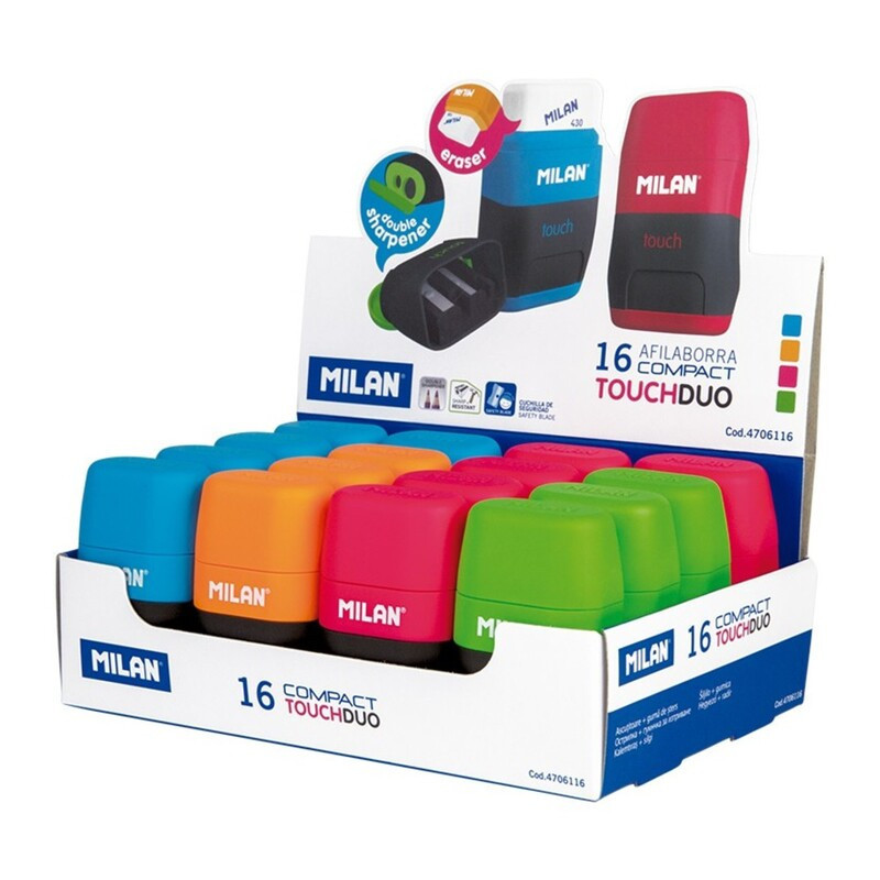 SACAPUNTAS MILAN AFILA BORRA COMPACT TOUCH CUADRADO 430 C/16U 4706116
