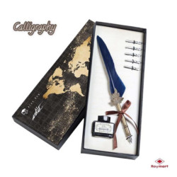 PLUMA CALIGRAFICA C/6 PUNTAS ESTUCHE ALEX BOG AB-0250