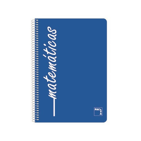 CUADERNO FOLIO MATEMATICAS 80H. 90G CUADRO 4MM MRG T/PP OPACO PACSA