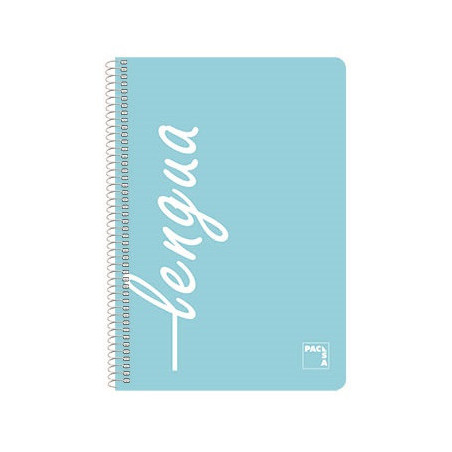 CUADERNO FOLIO LENGUAJE 80H. 90G CUADRO 4MM MRG T/PP OPACO PACSA