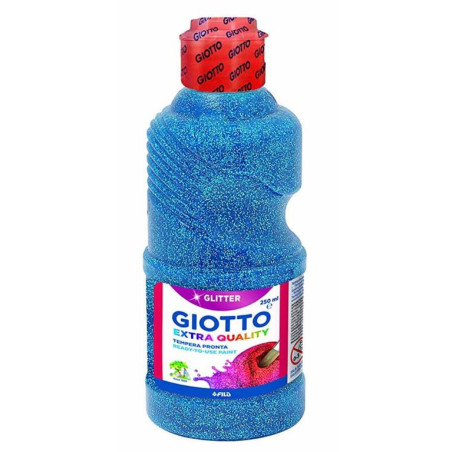 TEMPERA GIOTTO LIQUIDA GLITTER AZUL 250ML FILA