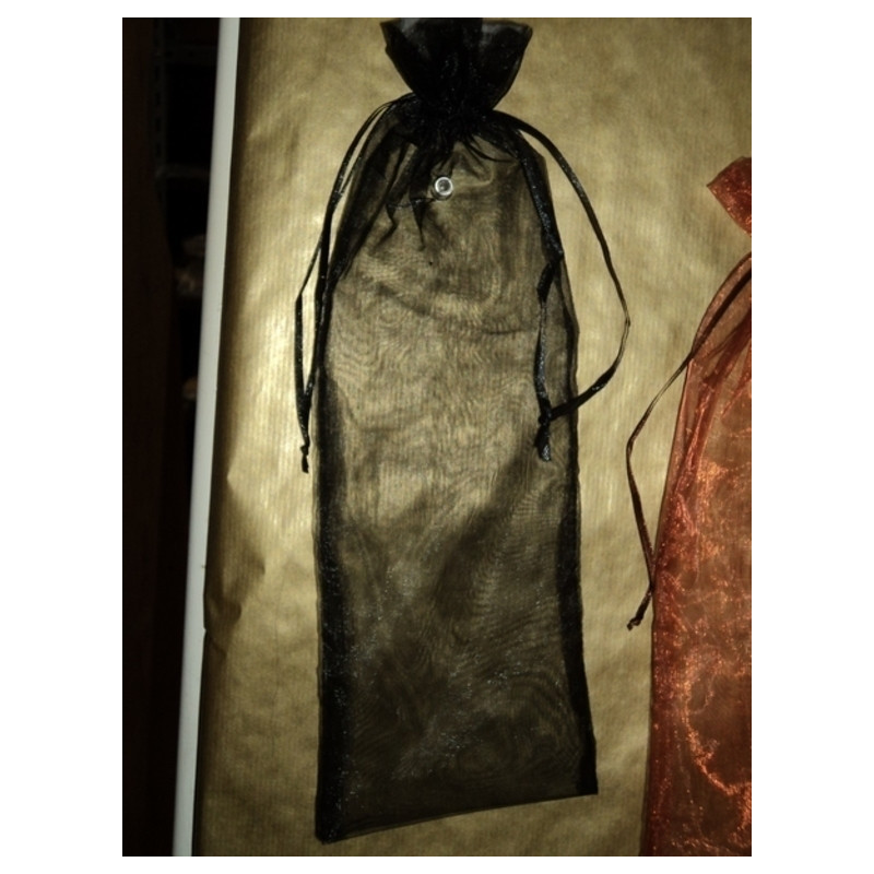 BOLSA RAFIA CUADRADA 12.5*34CM BOTELLA GRANDE NEGRA 3006 PTE/50U ^