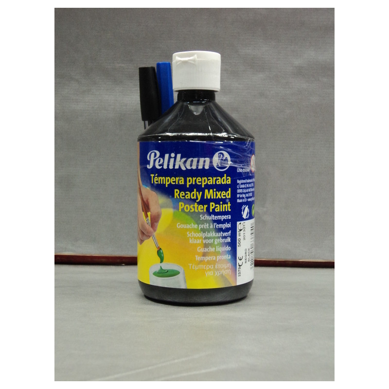 TEMPERA PELIKAN PREPARADA GUACHE 500ML NEGRO