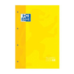 RECAMBIO A4+ 80H 4 TALADROS 90G 5MM AMARILLO OXFORD