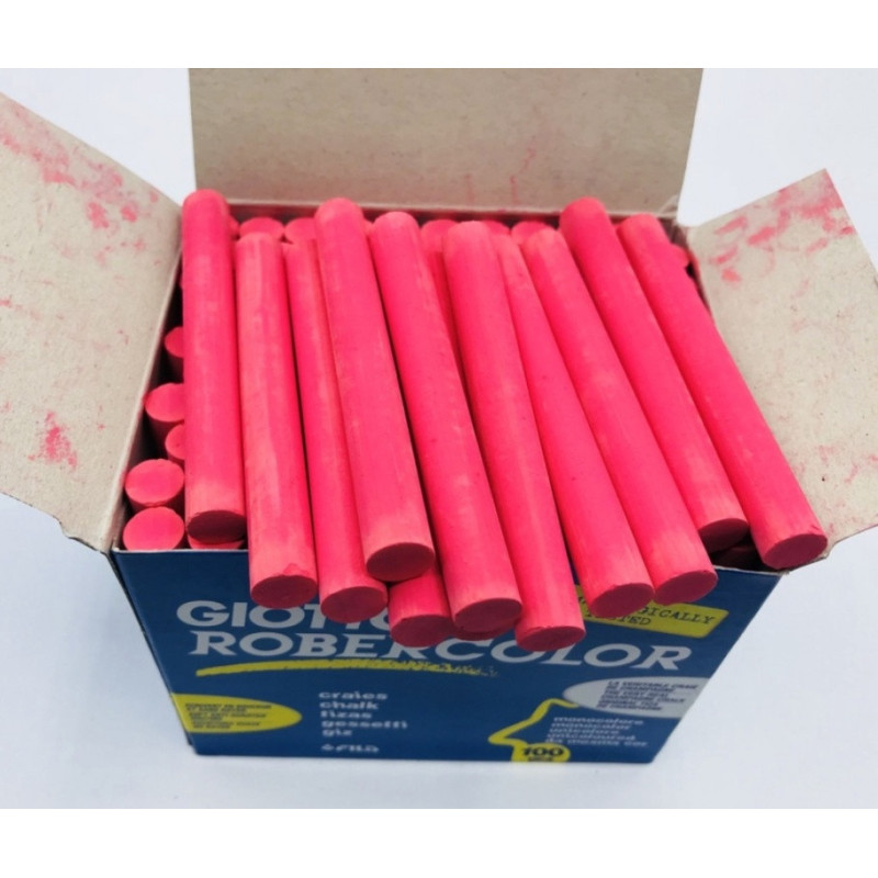 TIZA ROBERCOLOR ANTIPOLVO COLOR C/100U ROJO GRANEL FILA F539603