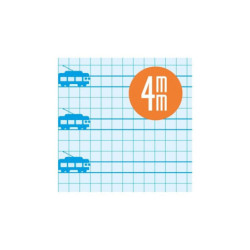 LIBRETA LAMELA DIN A4 GRAPADA CUADRICULA PAUTADA 4MM 50H TAPA PLASTICO 06A40P04