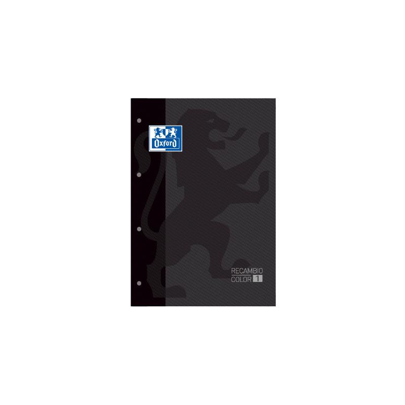 RECAMBIO A4+ 80H 4 TALADROS 90G 5MM NEGRO OXFORD