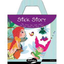 JUEGO MAILDOR STICK STORY HADAS 4 HOJAS ADHESIVOS + FONDO PARA PEGAR AF010O ^