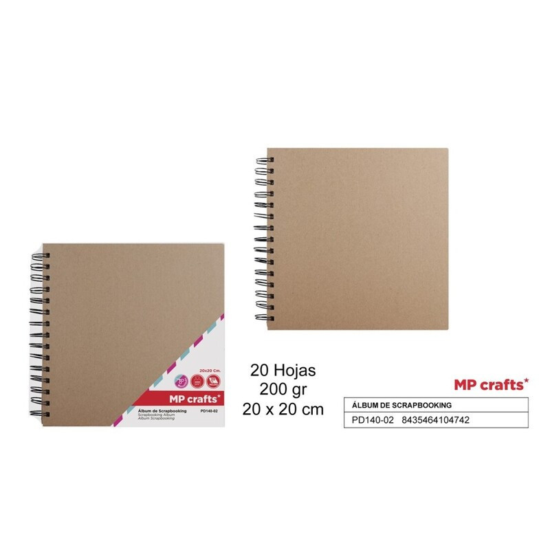 BLOC PAPEL MADRID PAPEL KRAFT 20*20 200G BLOC 20H PD140-02