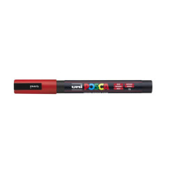 MARCADOR UNI-BALL POSCA PC-3M PUNTA REDONDA 0,9-1,3MM ROJO -15-