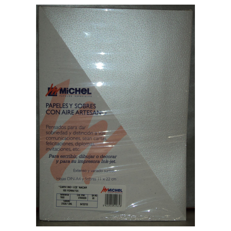 PAPEL MCH CARVING ICE NACAR PIEL A-4 90G PTE 100H 7800