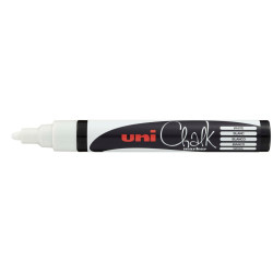 MARCADOR UNI-BALL CHALK TIZA LIQUIDA REDONDO PWE-5M BLANCO