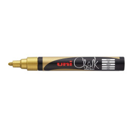 MARCADOR UNI-BALL CHALK TIZA LIQUIDA REDONDO PWE-5M ORO