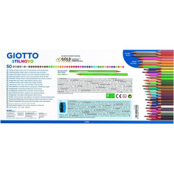 LAPIZ GIOTTO STILNOVO 50 COLORES ESTUCHE CARTON 257300 FILA