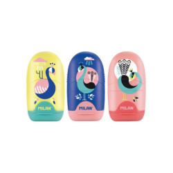 SACAPUNTAS MILAN AFILA BORRA CAPSULE OVAL PEACOCK C/16U 4701116PCK