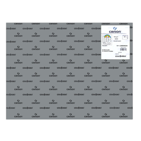 CARTULINA CANSON GUARRO IRIS 30KG 50*65 GRIS PLOMO 36 PTE/25U
